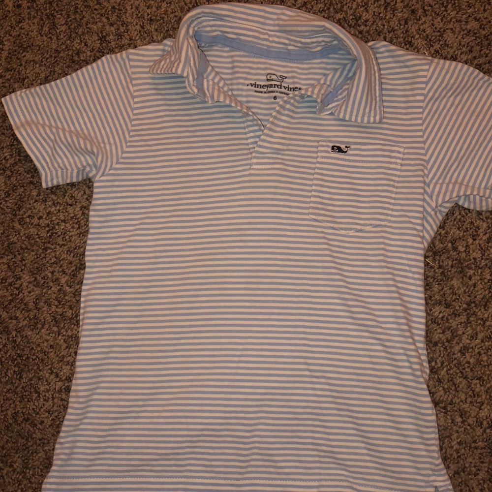 Vineyard Vines boys polo striped shirt.